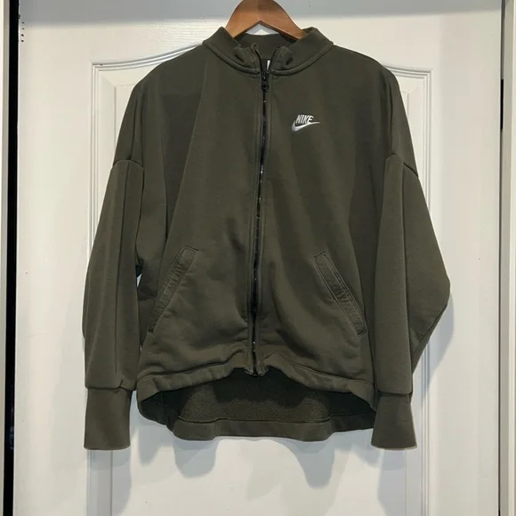 Nike Olive Green Zip-Up Jacket - Picture 1 of 8